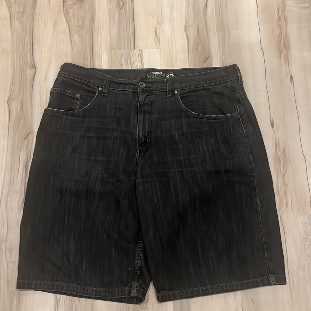 Vintage Anchor Blue black baggy jorts